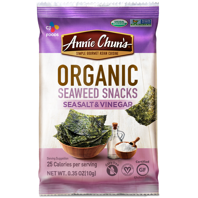 Annie Chun's Organic seaweed snacks seasalt & Vinegar / Annie Chun's Alga maria sal y vinegar